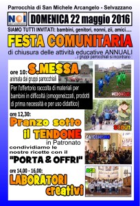 FESTA CHIUSURA ATTIVITA 22 MAGGIO